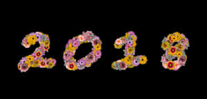 Floral2023 New Year Celebration PNG with transparent background