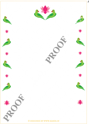 Floraland Bird Invitation Design PNG Image