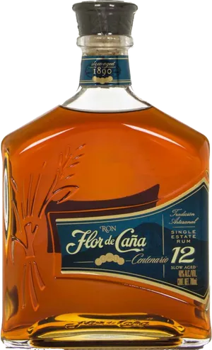 Florde Cana Centenario12 Rum Bottle PNG Image