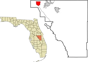 Florida Map Highlighting Orange County PNG Image