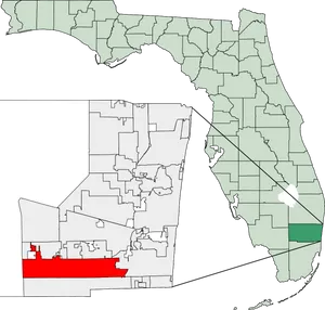 Florida Mapwith Countiesand Highlighted Area PNG Image