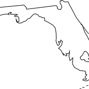 Florida Outline Map PNG Image