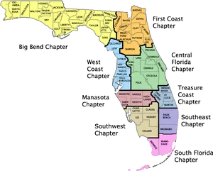 Florida Regional Chapters Map PNG Image