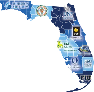 Florida Universities Map PNG Image