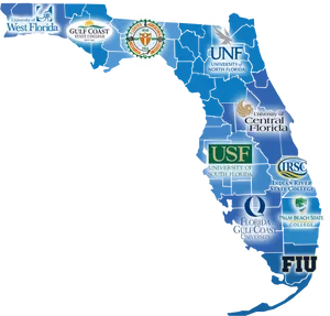 Florida Universities Map PNG Image