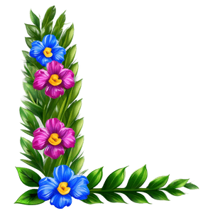 Flower Border PNG mga PNG