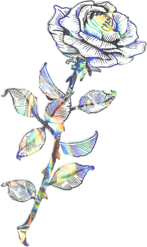 Flower Glitch Glitter Tattoo Sketch - Glitch Tattoo Flower, HD Png Download PNG image with transparent background
