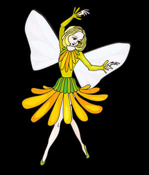 Flower Petal Fairy Illustration PNG image with transparent background