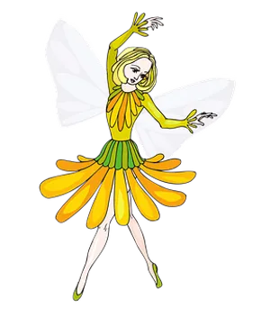 Flower Petal Fairy Illustration PNG Image
