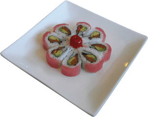 Cherry Blossom Roll - Cherry Blossom Roll Uni Sushi, HD Png Download PNG image with transparent background