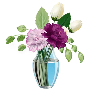 Flowers In Vase A PNG Image