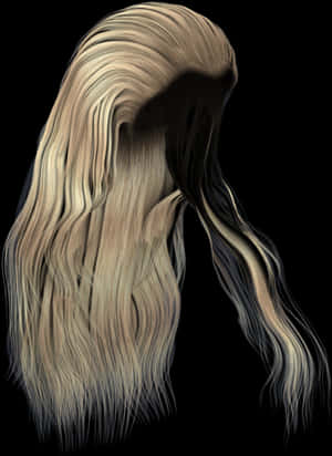 Blonde Wig Png - Long Hair Blond Png, Transparent Png PNG image with transparent background