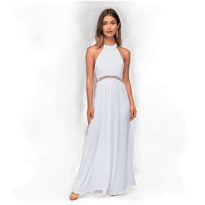 Flowy White Maxi Dress PNG slo PNG