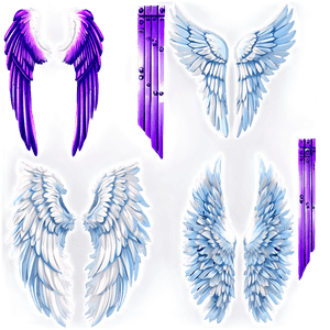 Fluffy Angel Wings Texture PNG 05042024 PNG image with transparent background