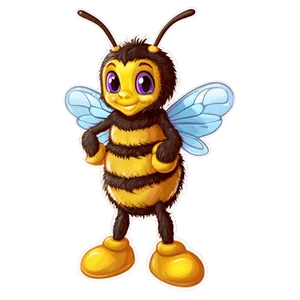 Fluffy Bee Mascot Png Srl PNG Image