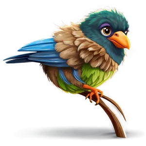 Fluffy Cartoon Bird Png Poy57 PNG Image