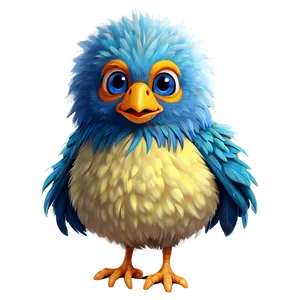 Fluffy Cartoon Bird Png Sjs64 PNG Image