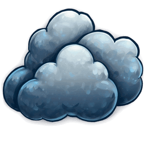 Fluffy Cartoon Cloud PNG emf76 PNG