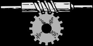 Flute Gear Silhouette Graphic PNG image with transparent background