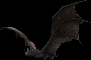 Flying Bat Silhouette PNG image with transparent background