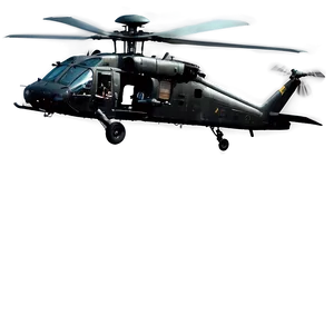 Flying Black Hawk Helicopter Png Fhs3 PNG Image