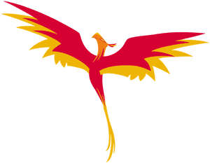 Flying Burning Phoenix With Two Red Long Wings With - Phoenix Clipart Png, Transparent Png PNG image with transparent background