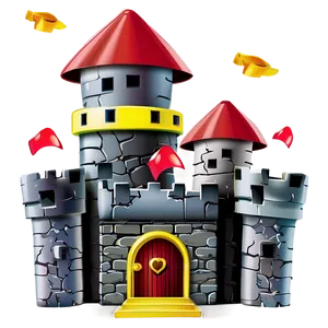 Flying Cartoon Castle Png 6 PNG Image