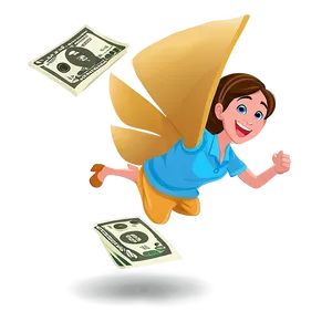 Flying Cartoon Money Png Phe PNG Image