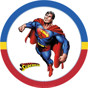 Flying Superman Illustration PNG Image