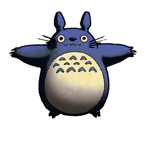 Flying Totoro Artwork PNG jrp PNG image with transparent background