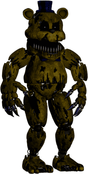 Fnaf 1 Nightmare Golden Freddy - Nightmare Freddy Png, Transparent Png PNG image with transparent background