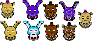 Fnaf Head Bonnie Pixel Art, HD Png Download PNG image with transparent background
