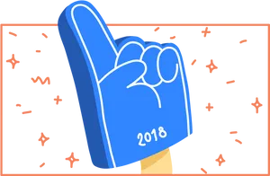 Foam Finger Celebration2018 PNG Image