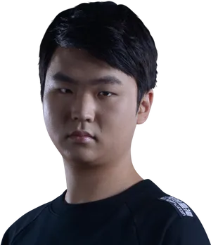 Focused Esports Player Portrait PNG Image