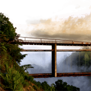 Foggy Morning Bridge PNG 05242024 PNG