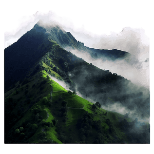 Foggy Mountain Top PNG kaf PNG image with transparent background