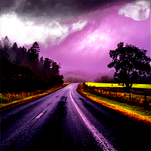 Foggy Road PNG 05042024 PNG image with transparent background