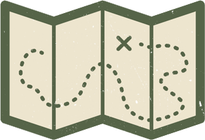 Folded Map Design PNG image with transparent background