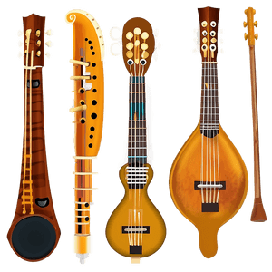 Folk Music Instruments PNG hha PNG image with transparent background