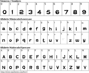 Font Character Set Display PNG Image