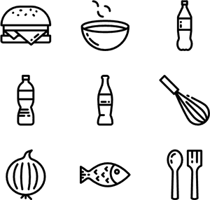 Food And Restaurant - Food Line Art Png, Transparent Png PNG image with transparent background