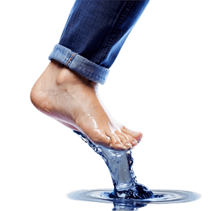 Foot in Water Splash PNG qbc1 PNG with transparent background