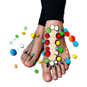 Foot with Reflexology Points PNG dmj PNG image with transparent background