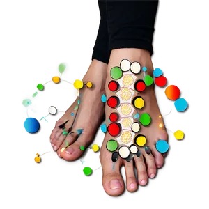 Foot With Reflexology Points Png Dmj PNG Image