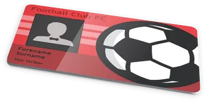 Football Club Membership Card Design PNG Image