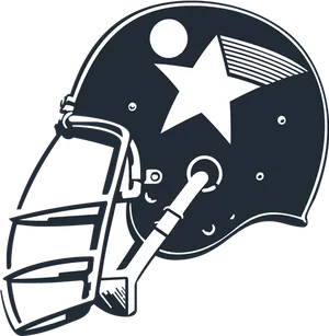 Football Helmet Vector Illustration PNG Image