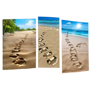 Footprints In Sand Beach Png Lfd8 PNG Image