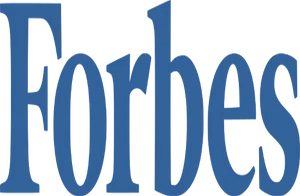 Forbes Logo Blueon Transparent PNG Image