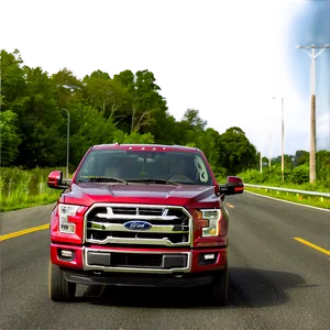 Ford Truck On Highway Journey Png Qty PNG Image