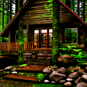 Forest Cabin Retreat PNG 59 PNG